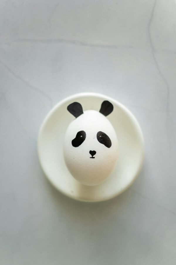 Easter Egg Painted Like a Panda