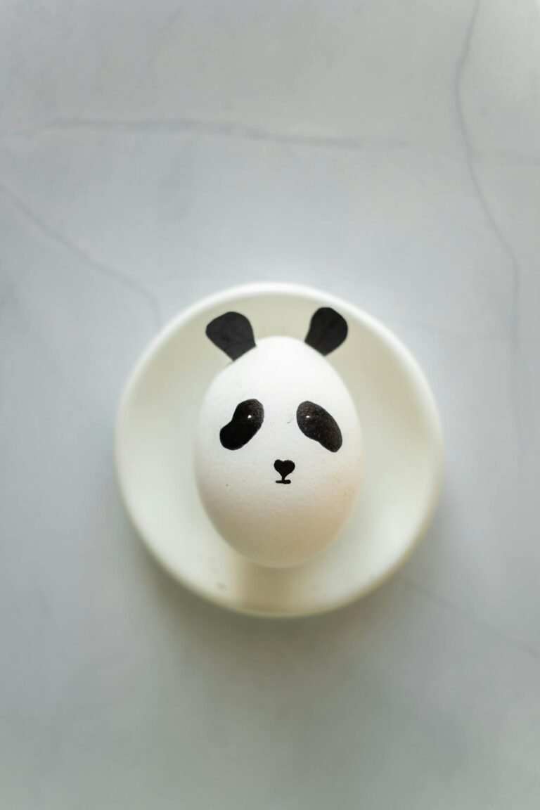 Easter Egg Painted Like a Panda 